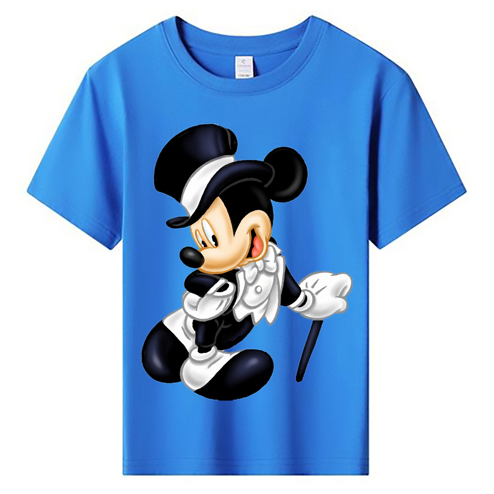 ミッキーマウス Mickey Mouse 綿100％キッズTシャツ（フロントプリント）